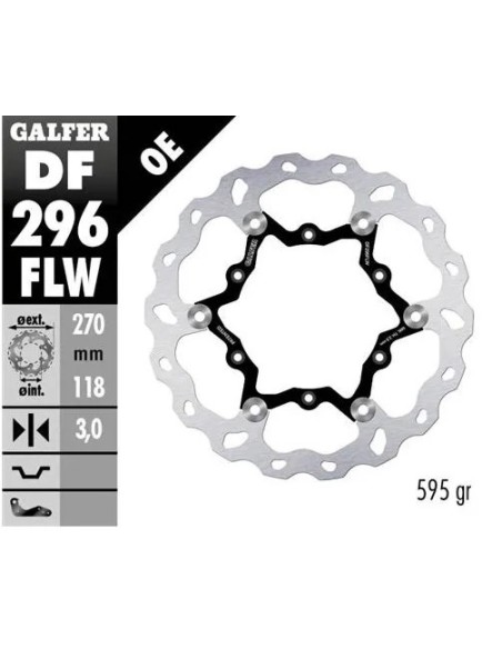 disco freno moto galfer wave flotante 270x3mm df29