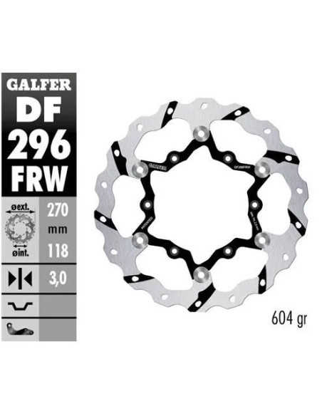 disco freno moto flotante galfer wave 270x3mm df29
