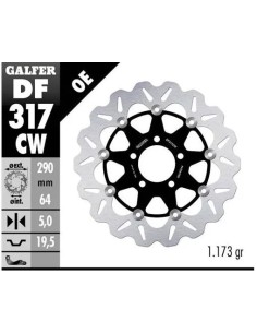 disco freno moto galfer flotante wave completo 310