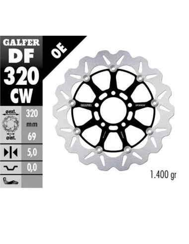 disco freno moto galfer flotante wave completo 320
