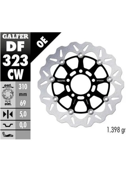 disco freno moto galfer flotante wave completo 310