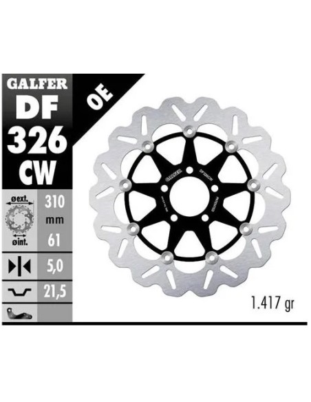 disco freno moto galfer flotante wave completo 310