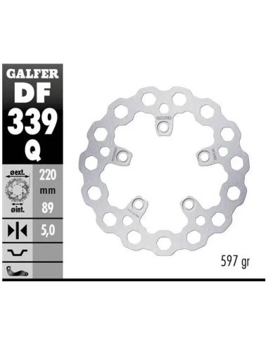 disco freno moto moto fijo galfer qubic 220x5mm df