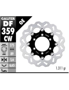disco freno moto galfer wave flotante completo df3