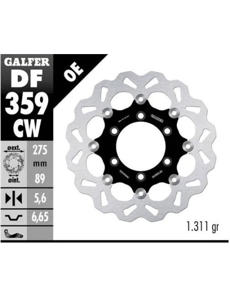disco freno moto galfer wave flotante completo df3