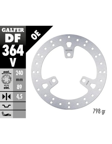disco freno suzuki burgman 125 200 delantero trasero galfer classic df364v