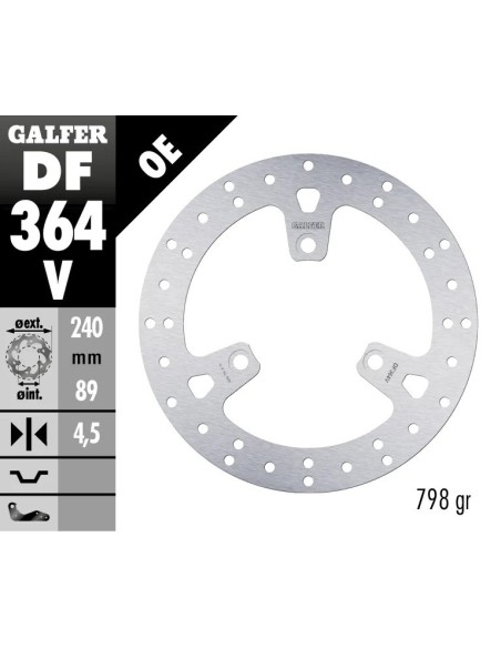 disco freno suzuki burgman 125 200 delantero trasero galfer classic df364v