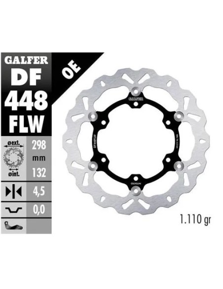 disco freno moto galfer wave flotante 298x4 5mm df