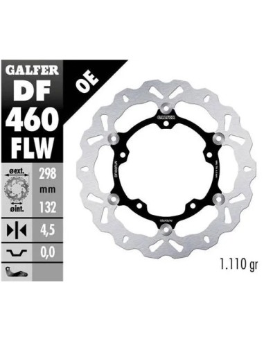 disco freno moto galfer wave flotante 298x4 5mm df