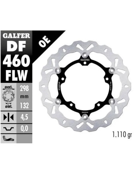 disco freno moto galfer wave flotante 298x4 5mm df