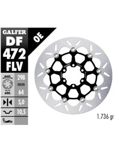 disco freno moto galfer wave flotante 298x5mm df47
