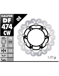 disco freno moto galfer wave flotante completo df4