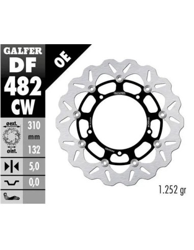 disco freno moto galfer wave flotante completo df4