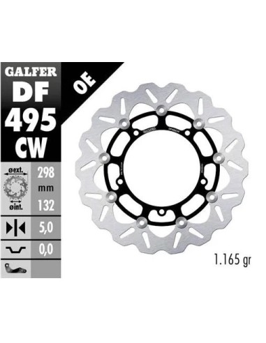 disco freno moto galfer wave flotante completo df4