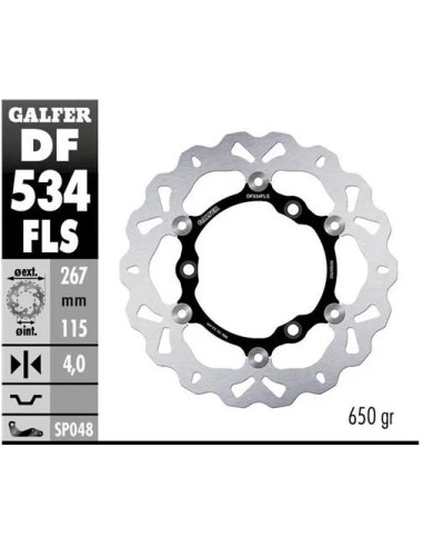 disco freno moto galfer wave flotante 267x4mm df53