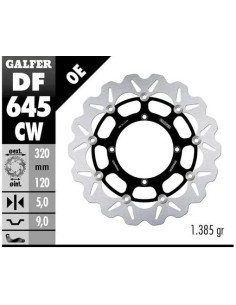 disco freno moto galfer wave flotante completo df6