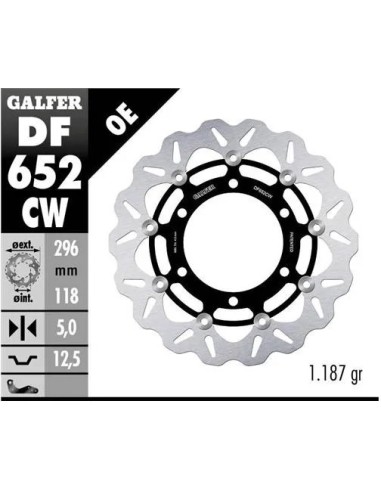 disco freno moto galfer wave flotante completo df6