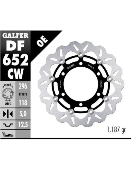 disco freno moto galfer wave flotante completo df6