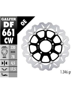 disco freno moto galfer wave flotante completo df6