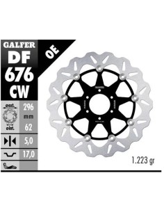 disco freno moto galfer wave flotante completo df6