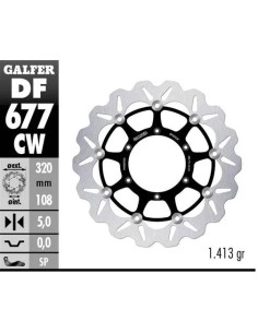 disco freno moto galfer wave flotante completo df6