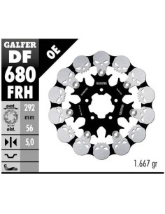 disco freno moto galfer skull design flotante df68