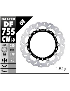 disco freno moto galfer wave flotante completo izq