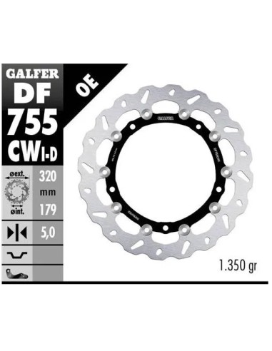 disco freno moto galfer wave flotante completo izq