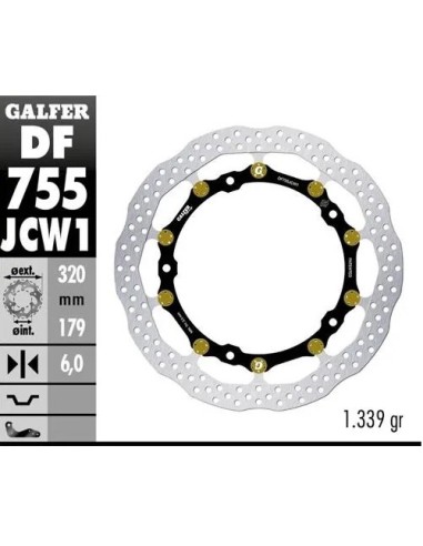 disco freno moto galfer wave flotante delantero df
