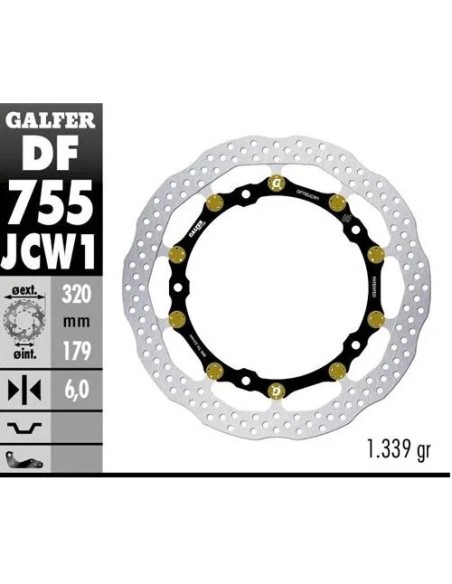 disco freno moto galfer wave flotante delantero df