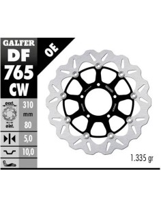 disco freno moto galfer wave flotante completo df7