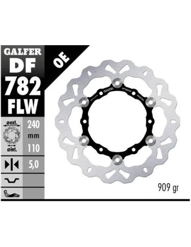 disco freno moto galfer wave flotante 240x5mm df78