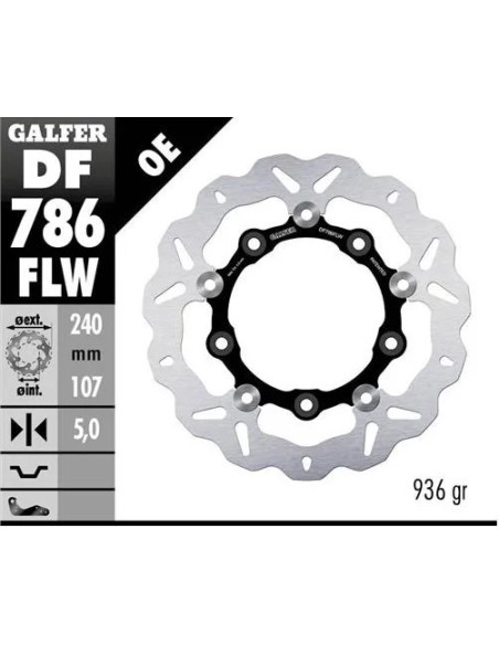 disco freno moto galfer wave flotante 240x5mm df78