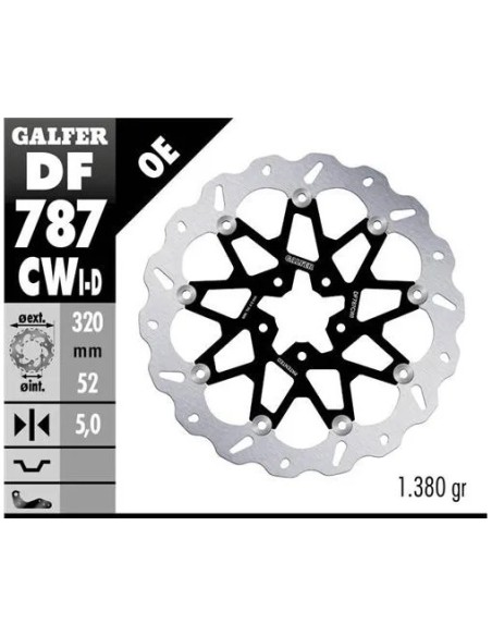 disco freno moto galfer wave flotante completo izq