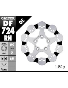 disco freno moto galfer skull design fijo df724rh