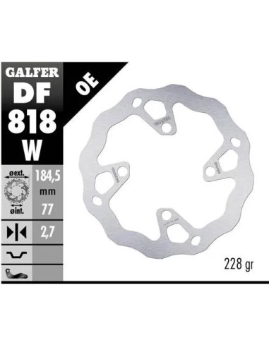 disco freno moto galfer wave fijo 159 5x2 7mm df81