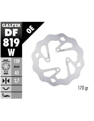 disco freno moto galfer wave fijo 159 5x2 7mm df81