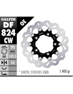 disco freno moto galfer wave flotante completo df8