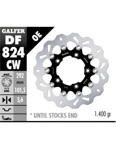 disco freno moto galfer wave flotante completo df8