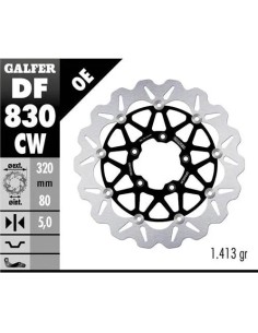 disco freno moto galfer wave flotante completo df8