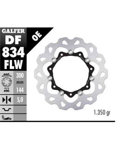 disco freno moto galfer wave flotante 300x5mm df83