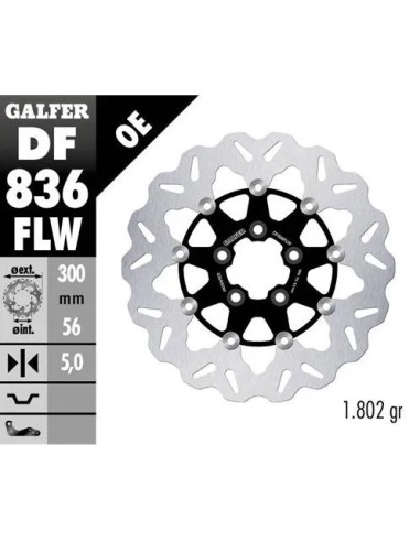 disco freno moto galfer wave flotante 300x5mm df83