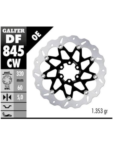 disco freno moto galfer wave flotante compl df84
