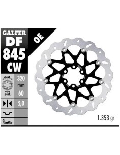 disco freno moto galfer wave flotante completo df8