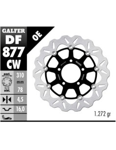 disco freno moto galfer wave flotante completo df8