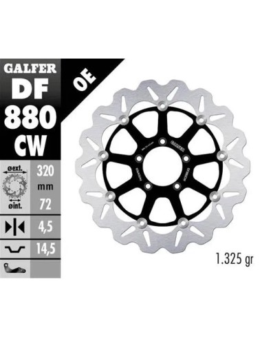 disco freno moto galfer wave flotante completo df8
