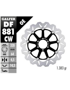 disco freno moto galfer wave flotante completo df8