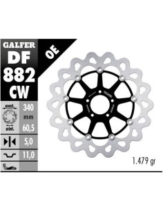 disco freno moto galfer wave flotante completo df8