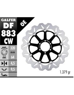 disco freno moto galfer wave flotante completo df8