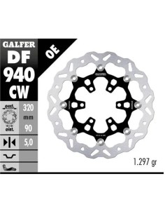 disco freno moto galfer wave flotante completo df9